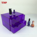 4-Set Clear Purple Cute Mini Makeup Nail Polish Box Acrylic Drawer Storage Organizer